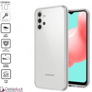Silikoninis dėklas 1.0 mm storio - permatomas (telefonams Samsung A32)